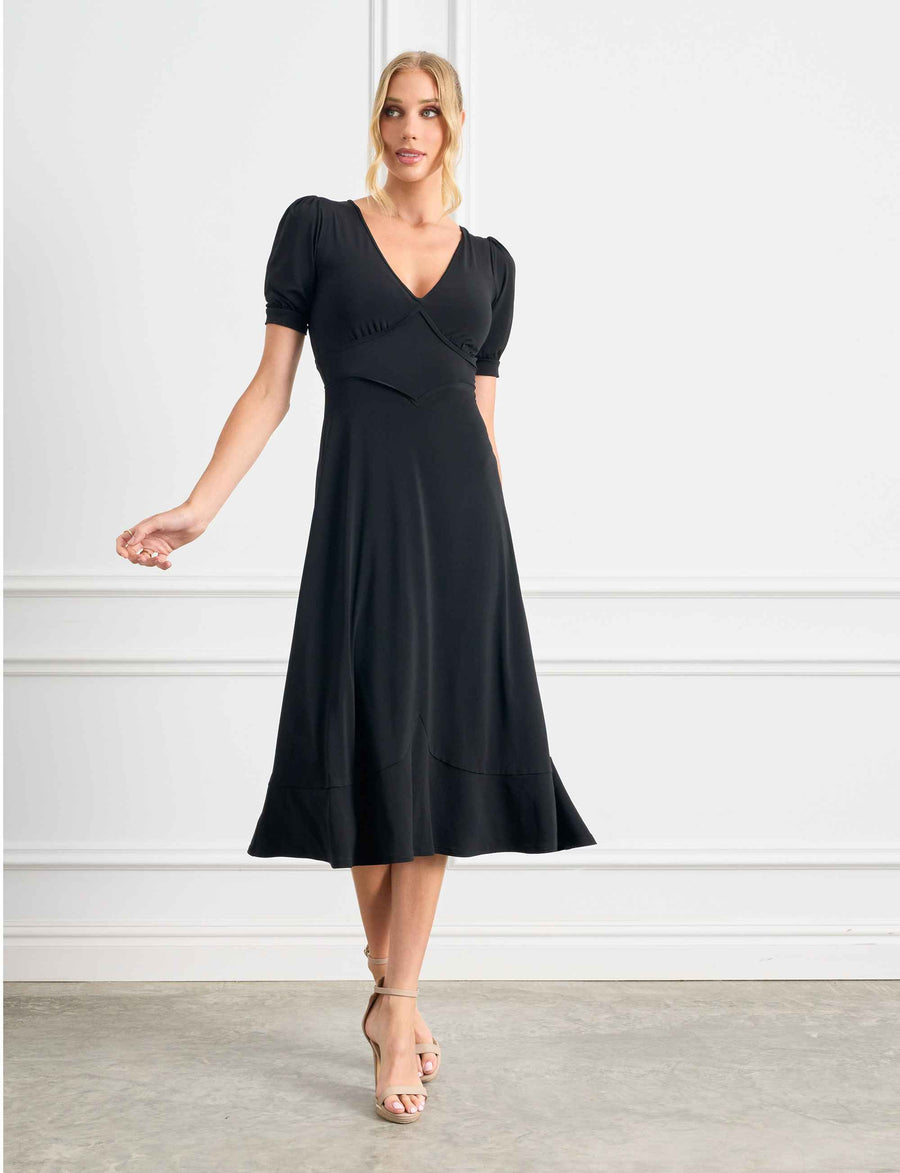 Victoria 'Little Black Dress'  Fit and Flare Midi