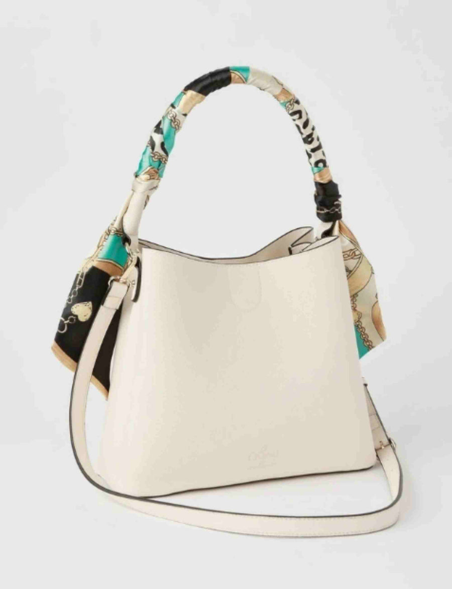 Valentine Shoulder Bag in Vanilla/Chain Leopard