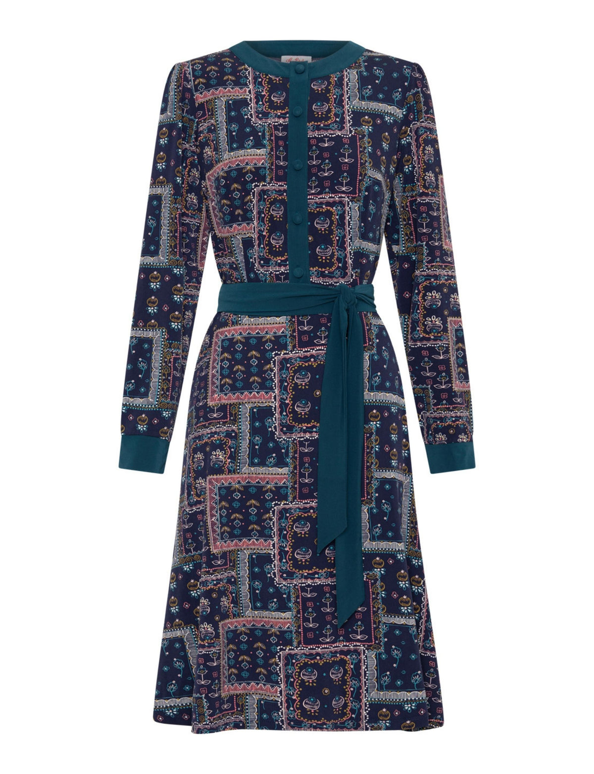 Sage 'Boho Babe' Fit and Flare Shirt Dress