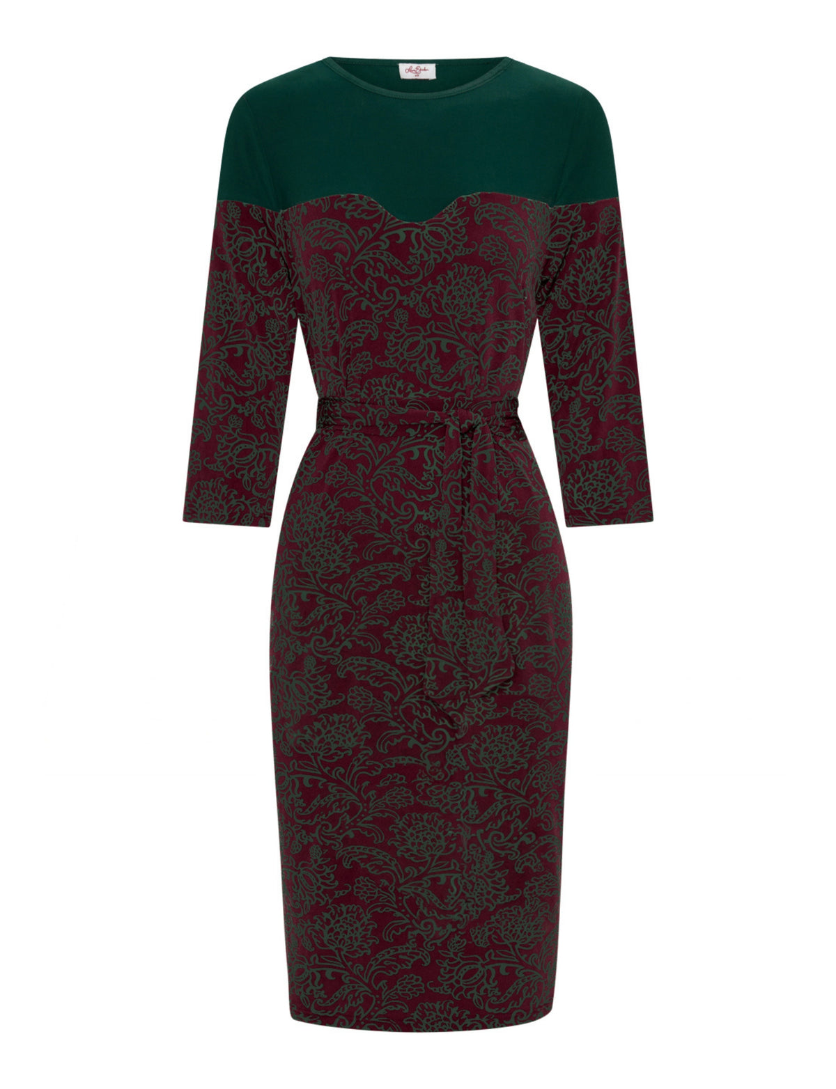 Belle 'Boysenberry' Mock Neck Midi Dress