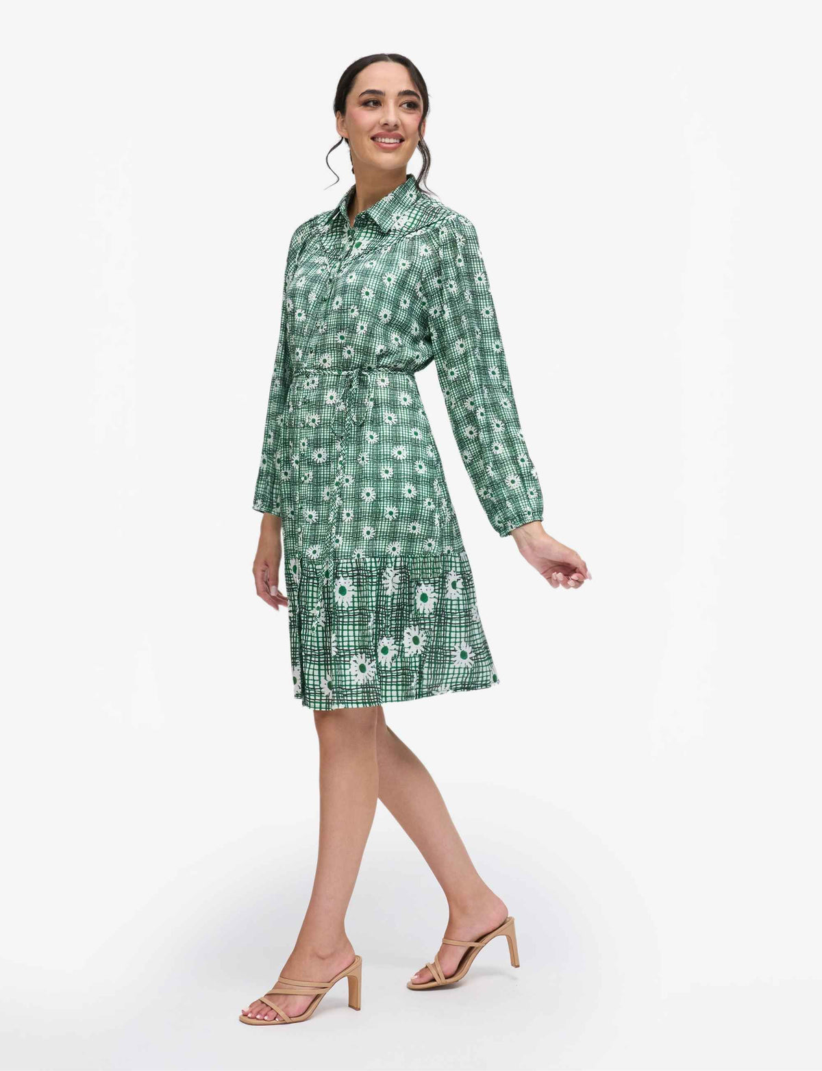 Denise 'Daisy Plaid' Collared Shirtdress
