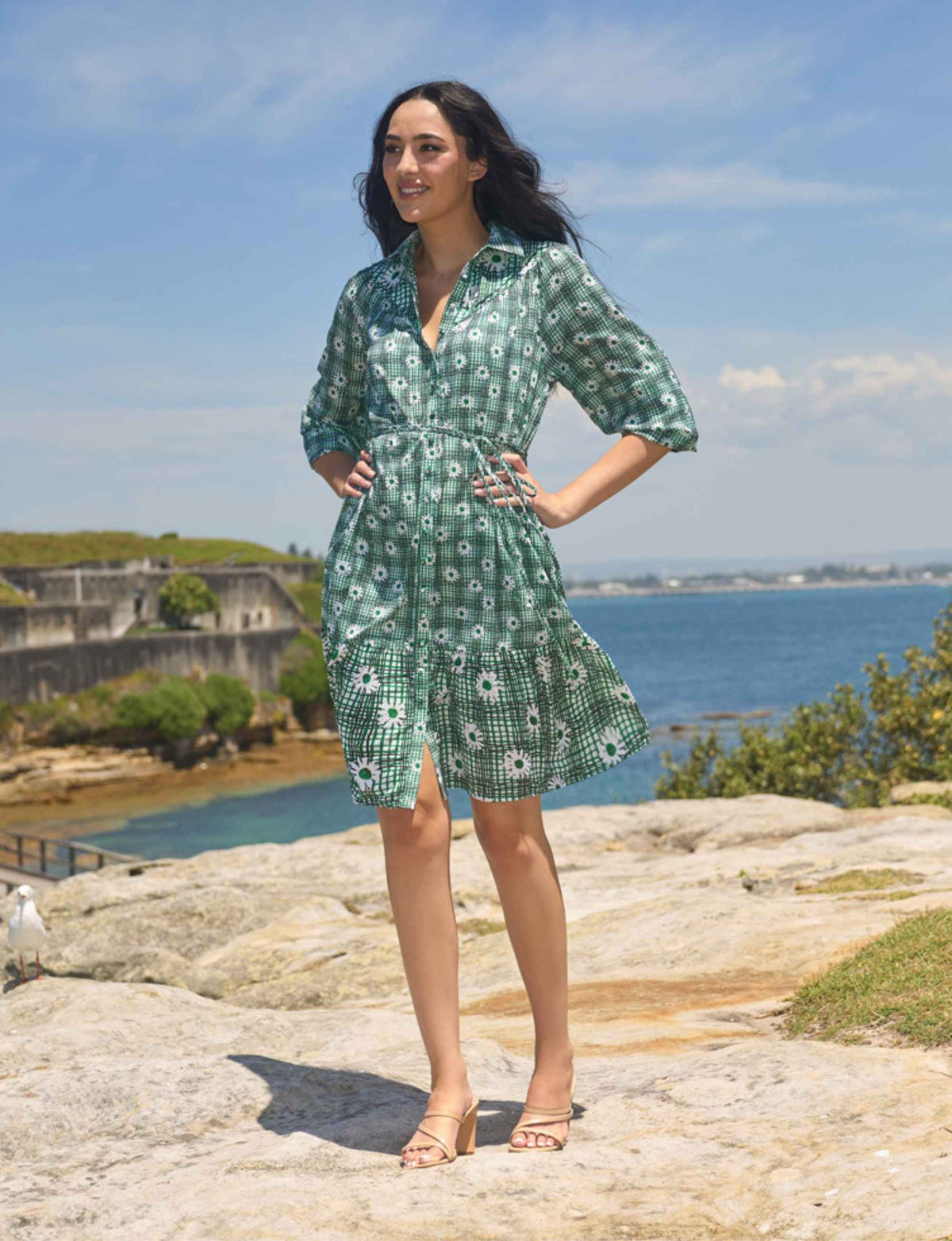 Denise 'Daisy Plaid' Collared Shirtdress