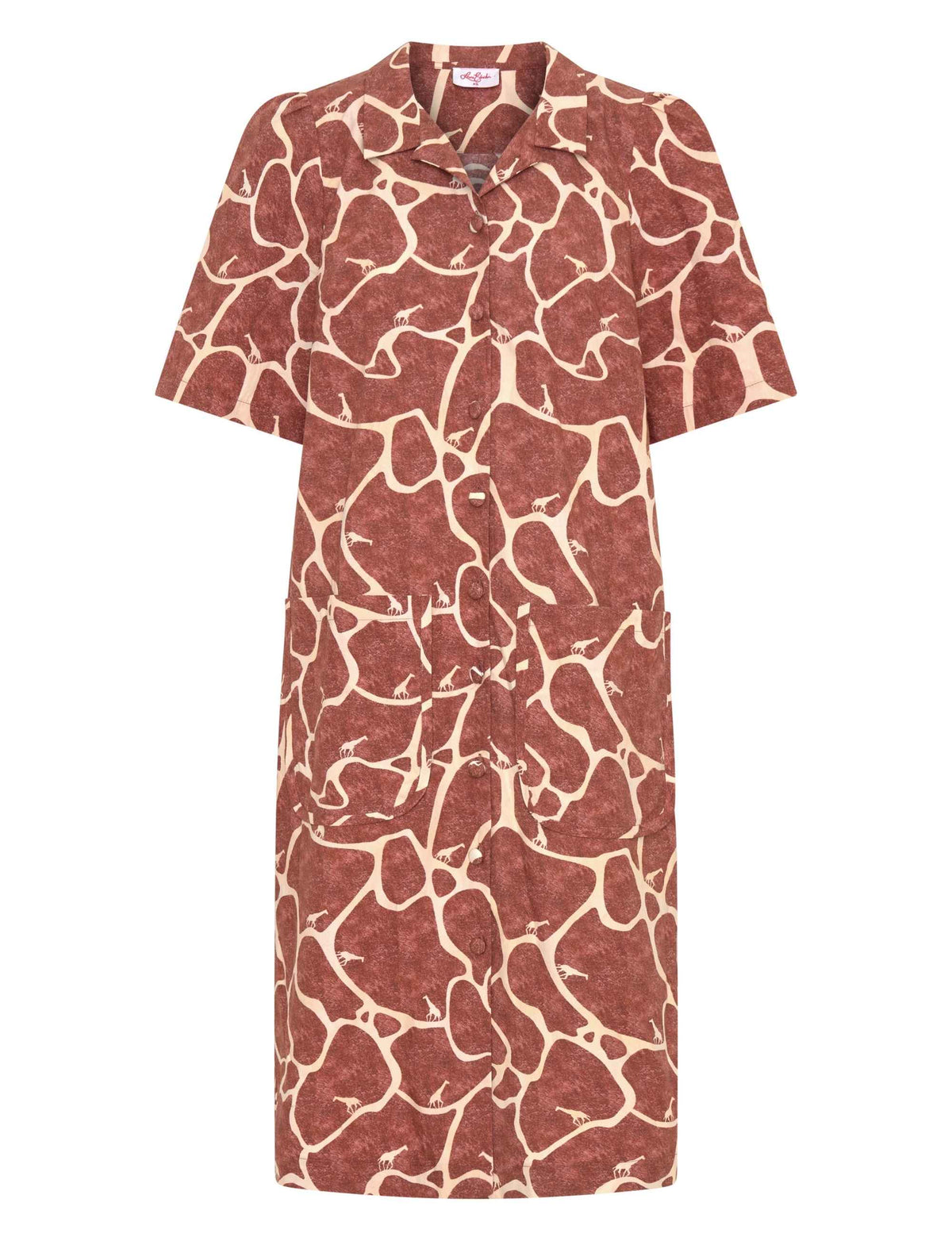 Tambi 'Giraffe Walk' Collared Shirtdress FINAL SALE