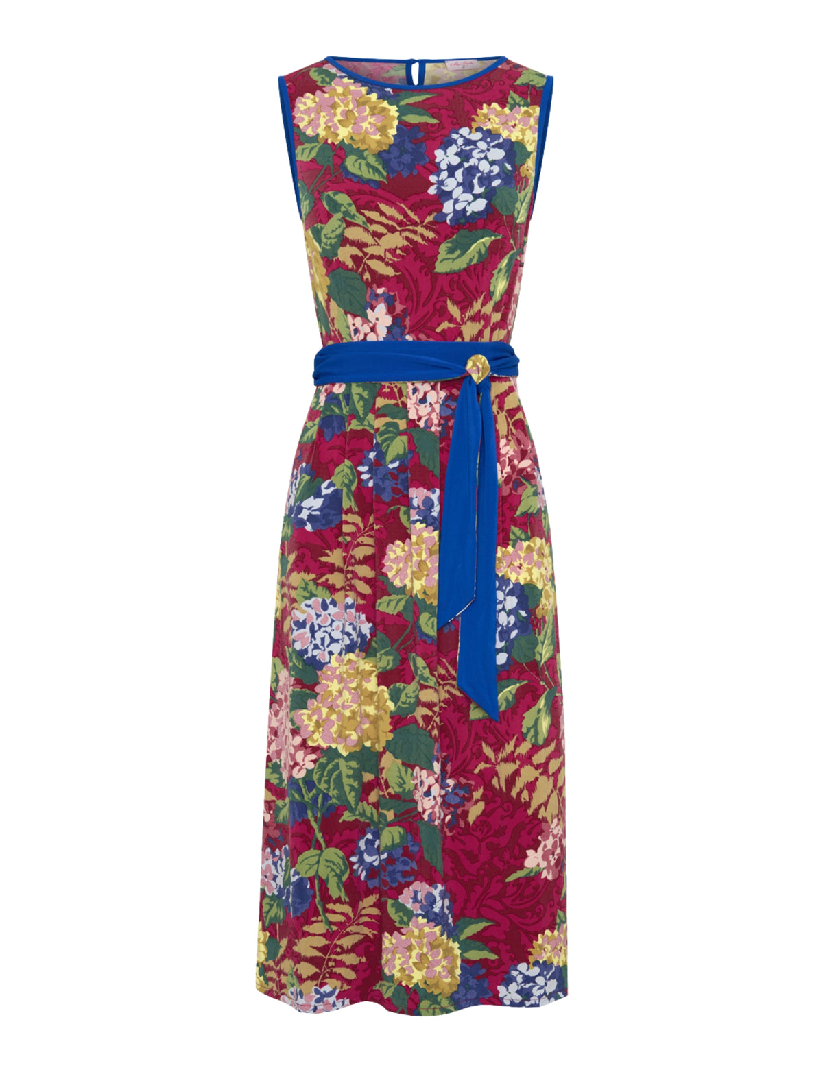 Anthea 'Hydrangea Brocade' Sleeveless Midi Dress