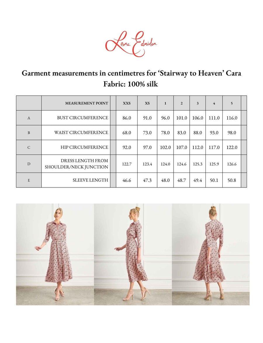 Cara 'Stairway to Heaven' Limited Edition 100% Silk Midi Shirtdress