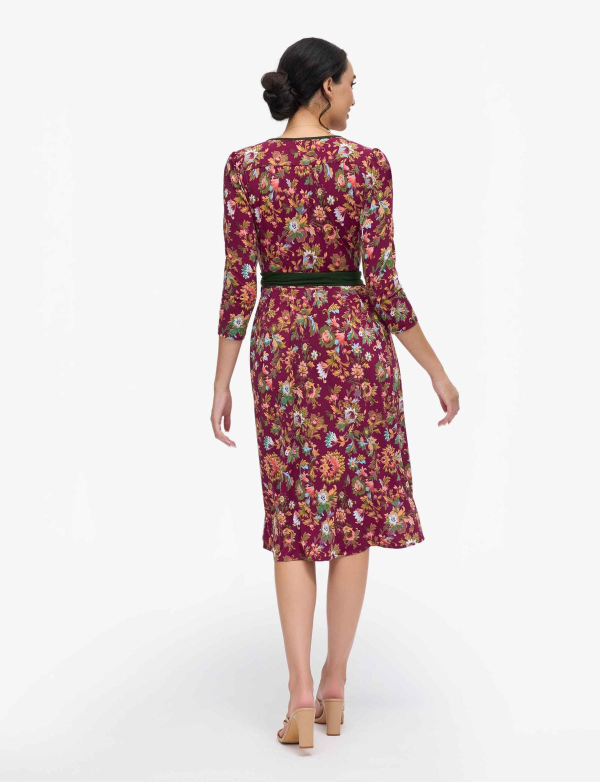 Flora 'Mulberry Rococo' Wrap Style Dress