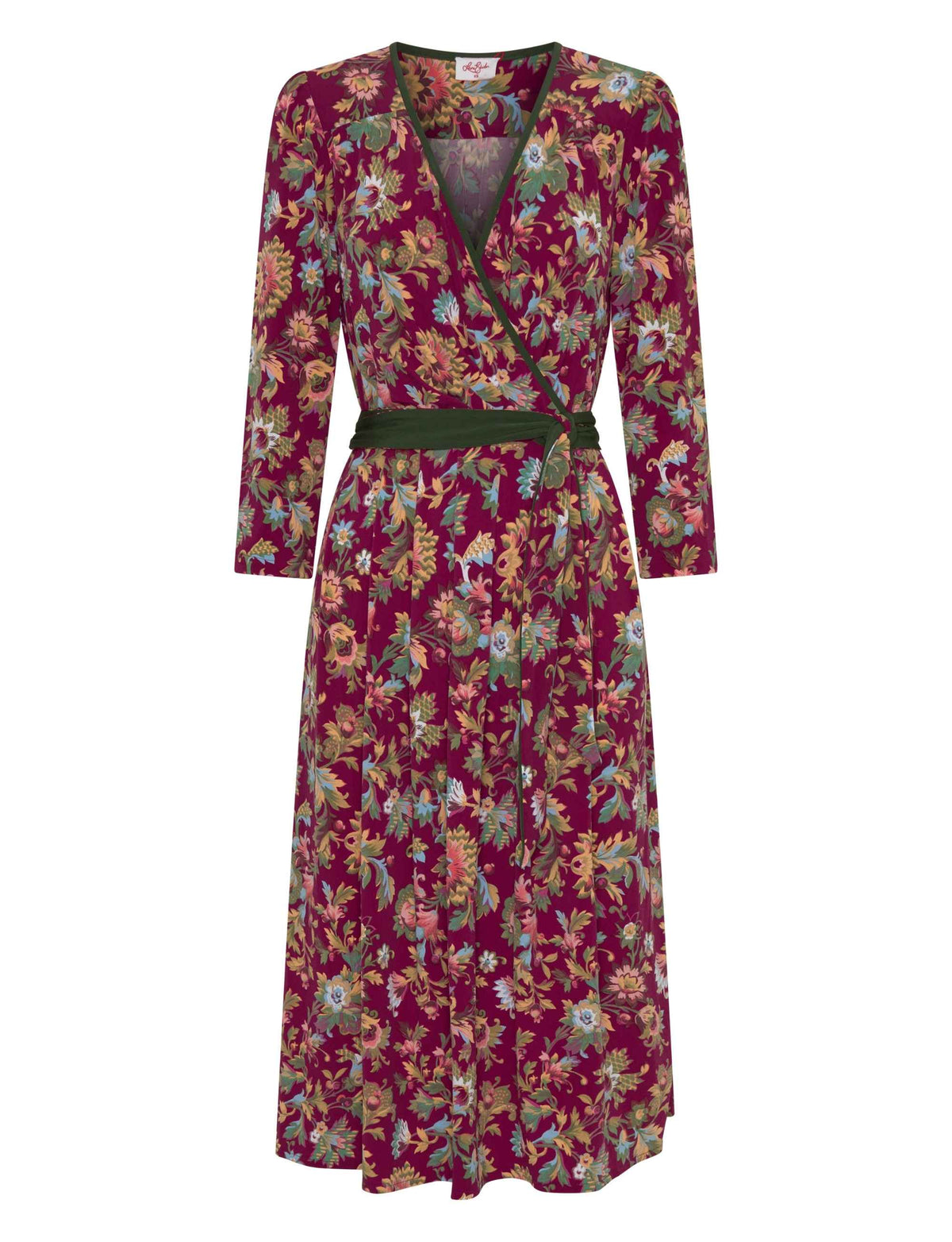 Flora 'Mulberry Rococo' Wrap Style Dress