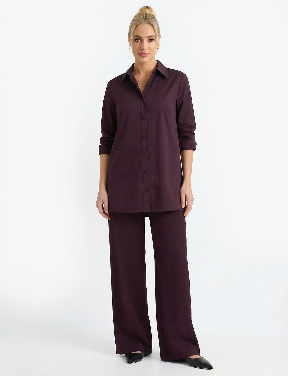 Carter LS Tunic Shirt - Midnight Purple