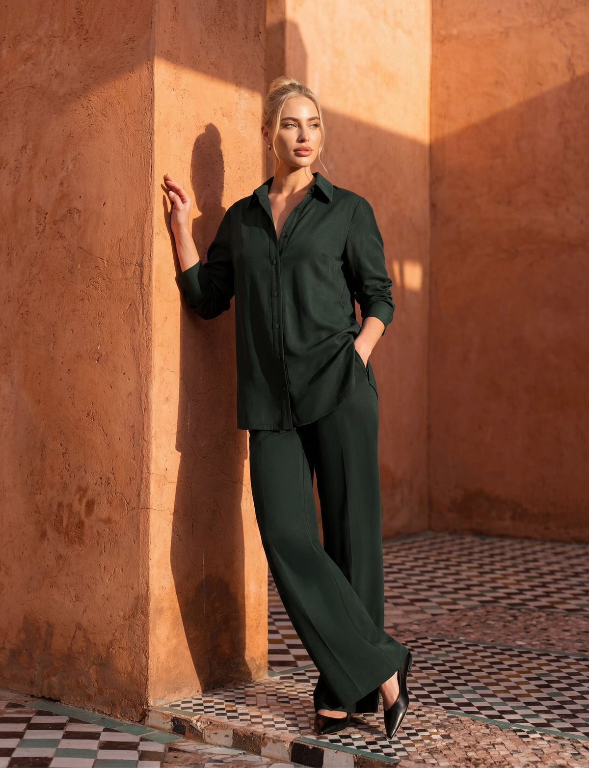 Carter LS Tunic Shirt - Pineneedle