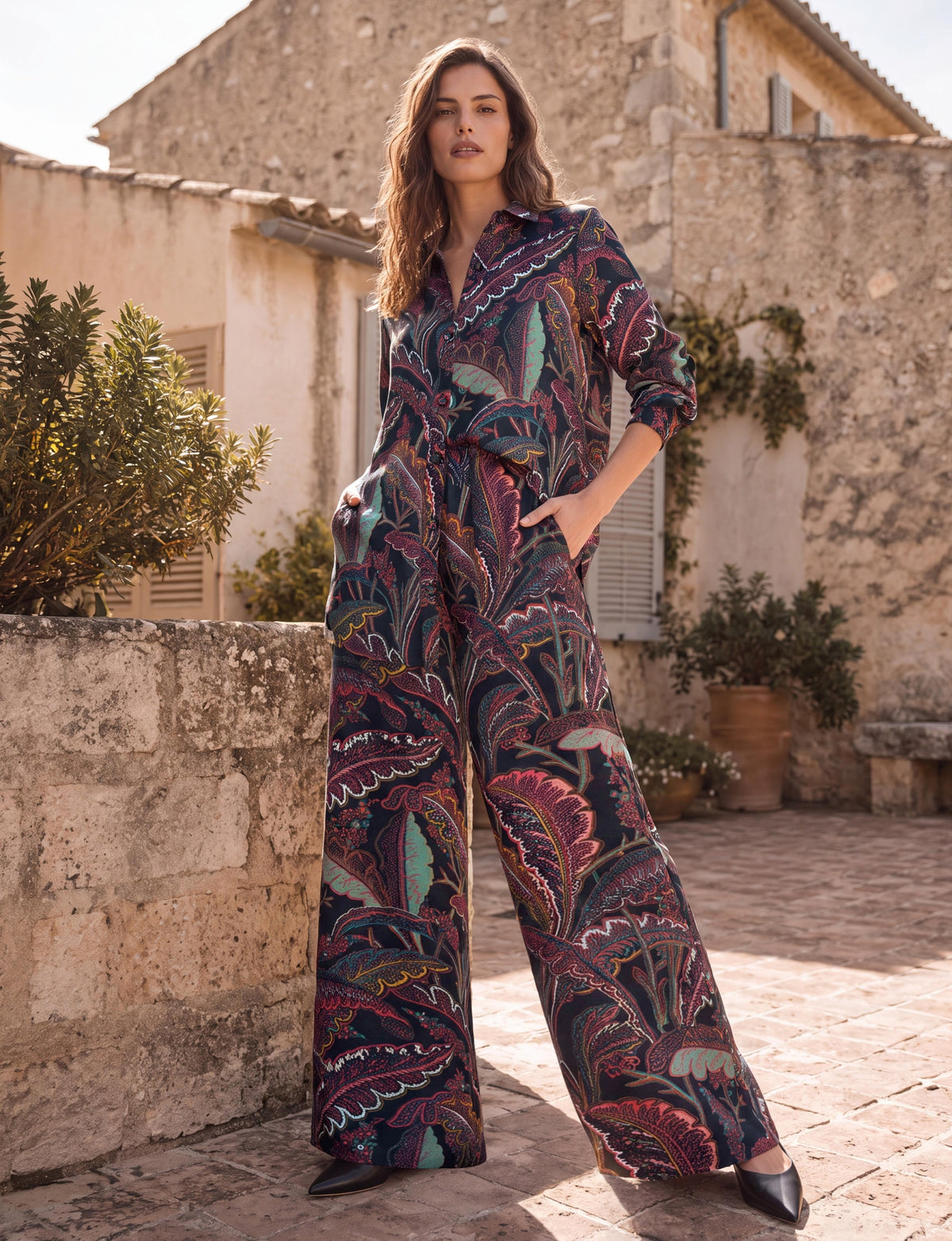 Hazel 'Rain Forest' Long Sleeve Tunic Shirt