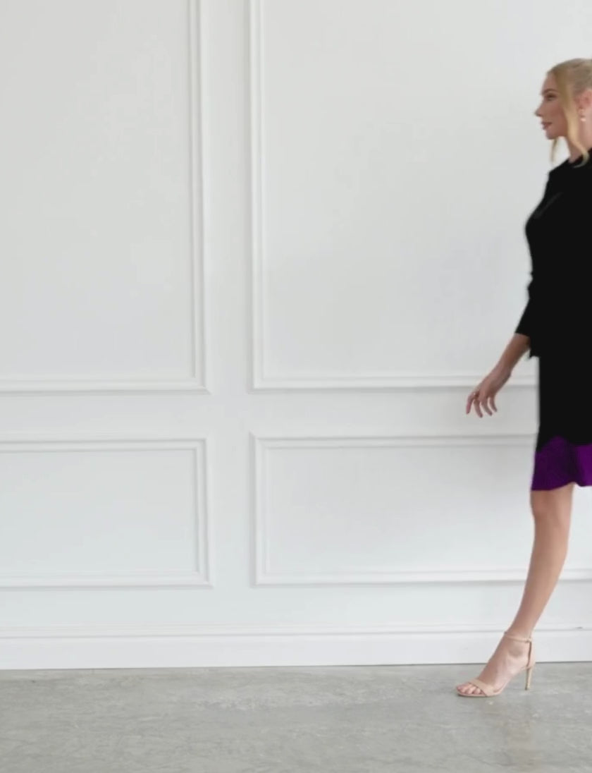 Amina Plum 'LBD' Shirtmaker Knee Length Dress