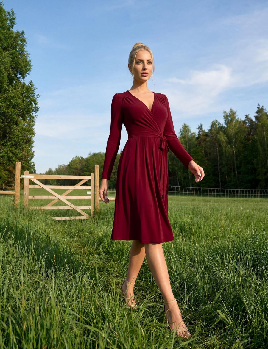 red pleated dress with sleeves Red One Shoulder Pleated Maxi Dress - All Dresses