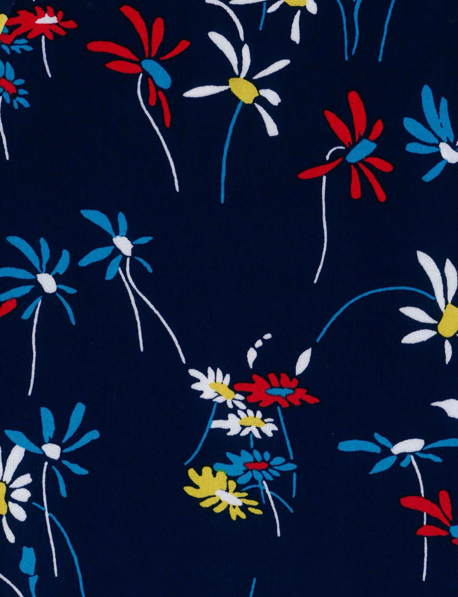Lucie 'Dashing Daisies' Knee Length Dress with Cape