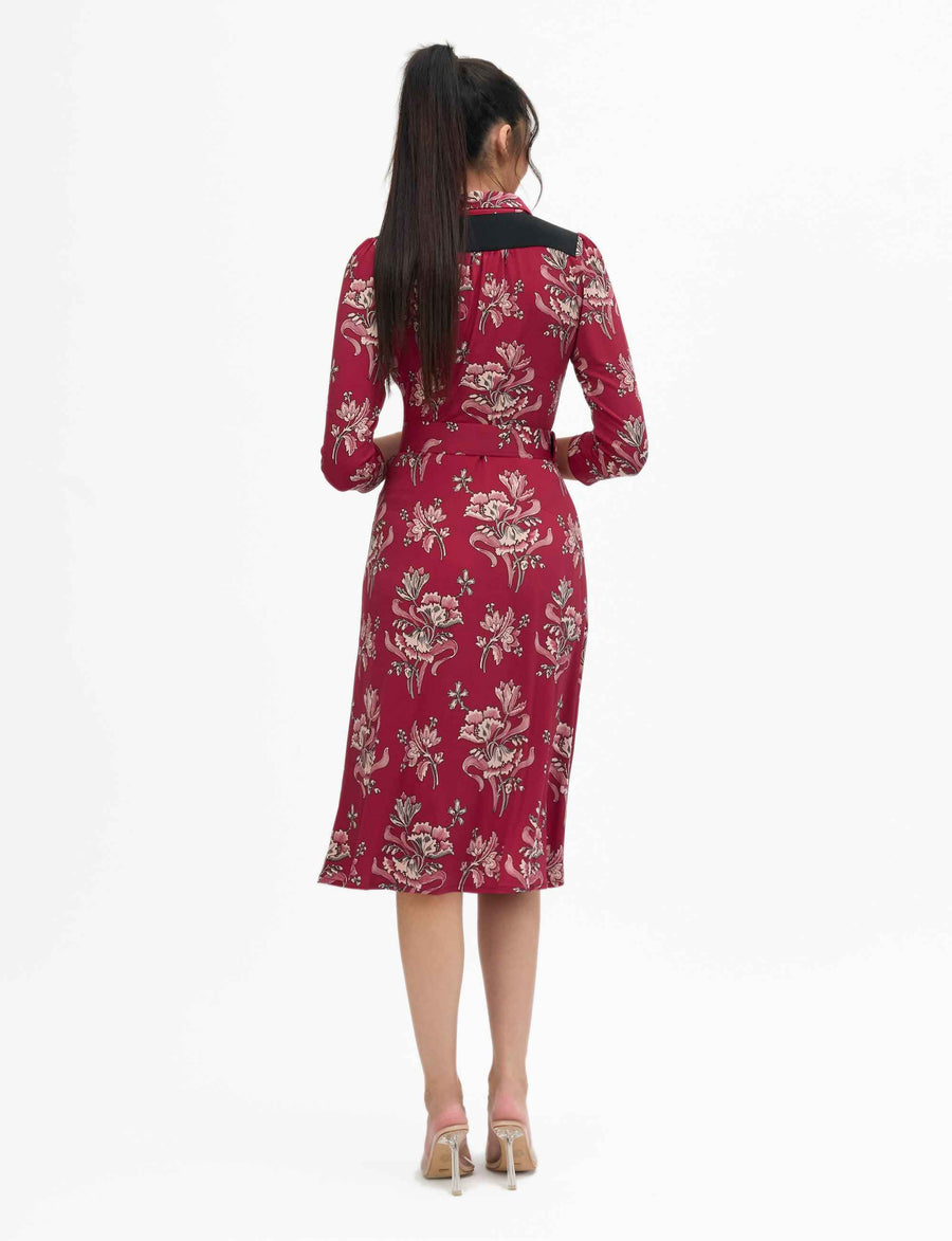 Marcella 'Lovely Lilies' Shirtmaker Dress with Belt NEW ARRIVAL
