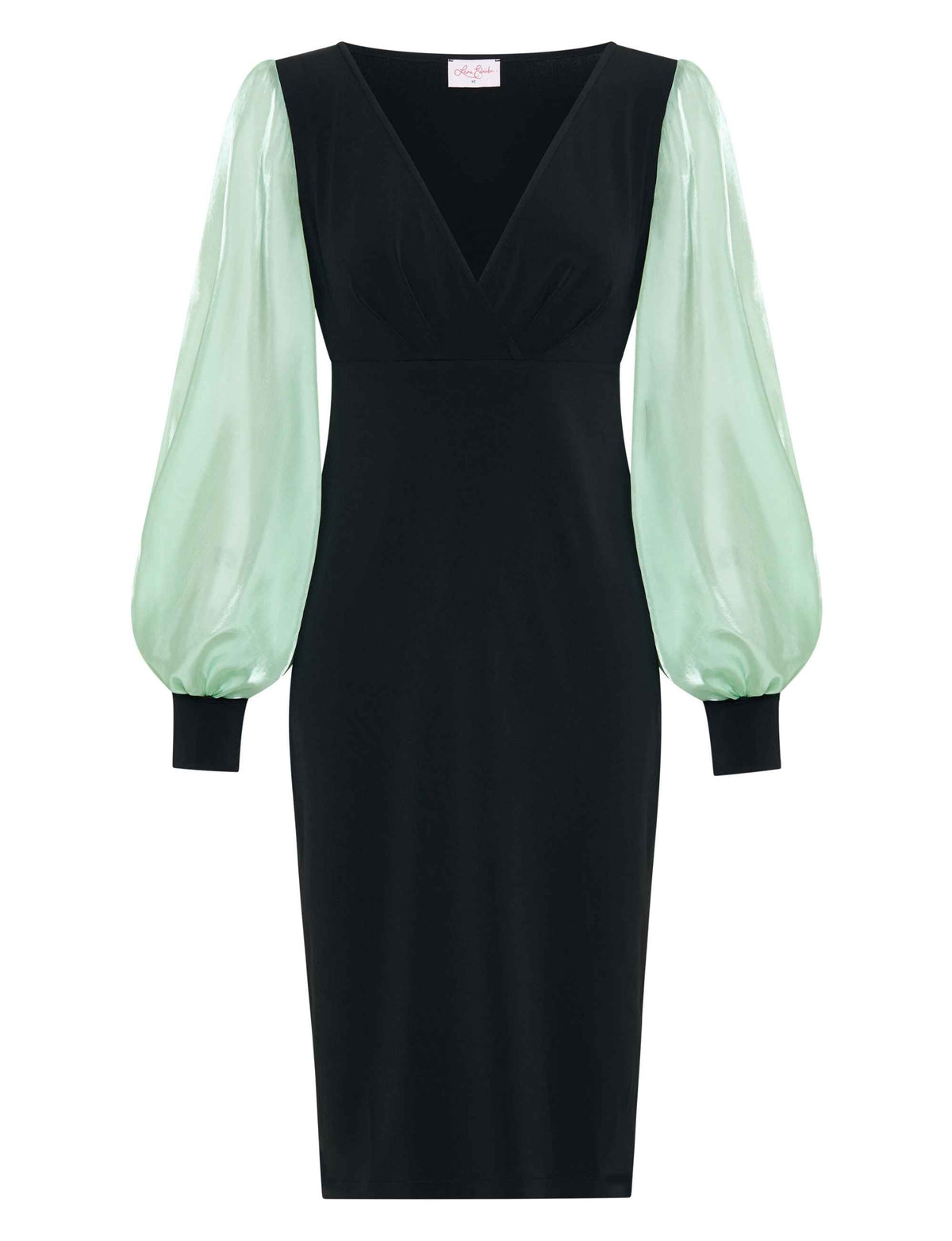 Conor 'Mint Shimmer' Balloon Sleeve Knee Length Dress - FINAL SALE