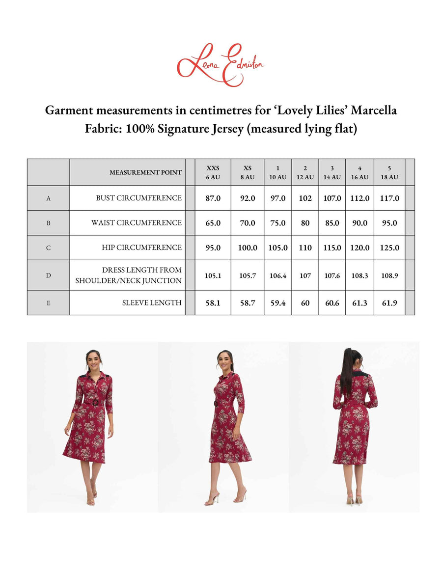 Marcella 'Lovely Lilies' Shirtmaker Dress with Belt NEW ARRIVAL