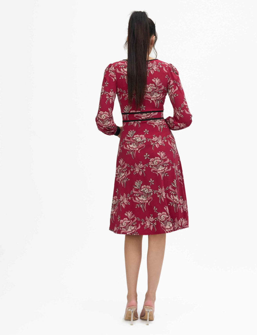 Autumn 'Lovely Lilies' Fit and Flare Dress NEW ARRIVAL