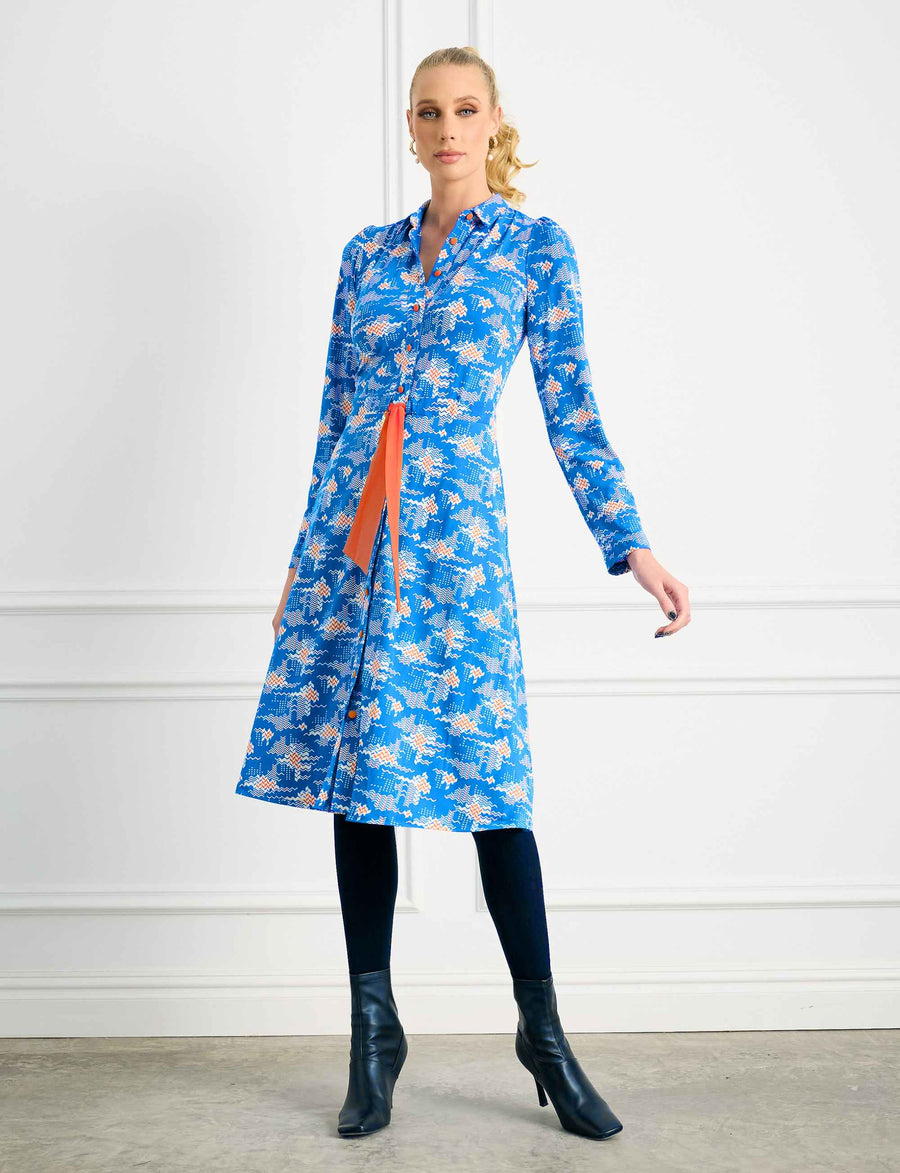Evelina 'Cupid's Arrow' Shirtmaker Knee Length Dress