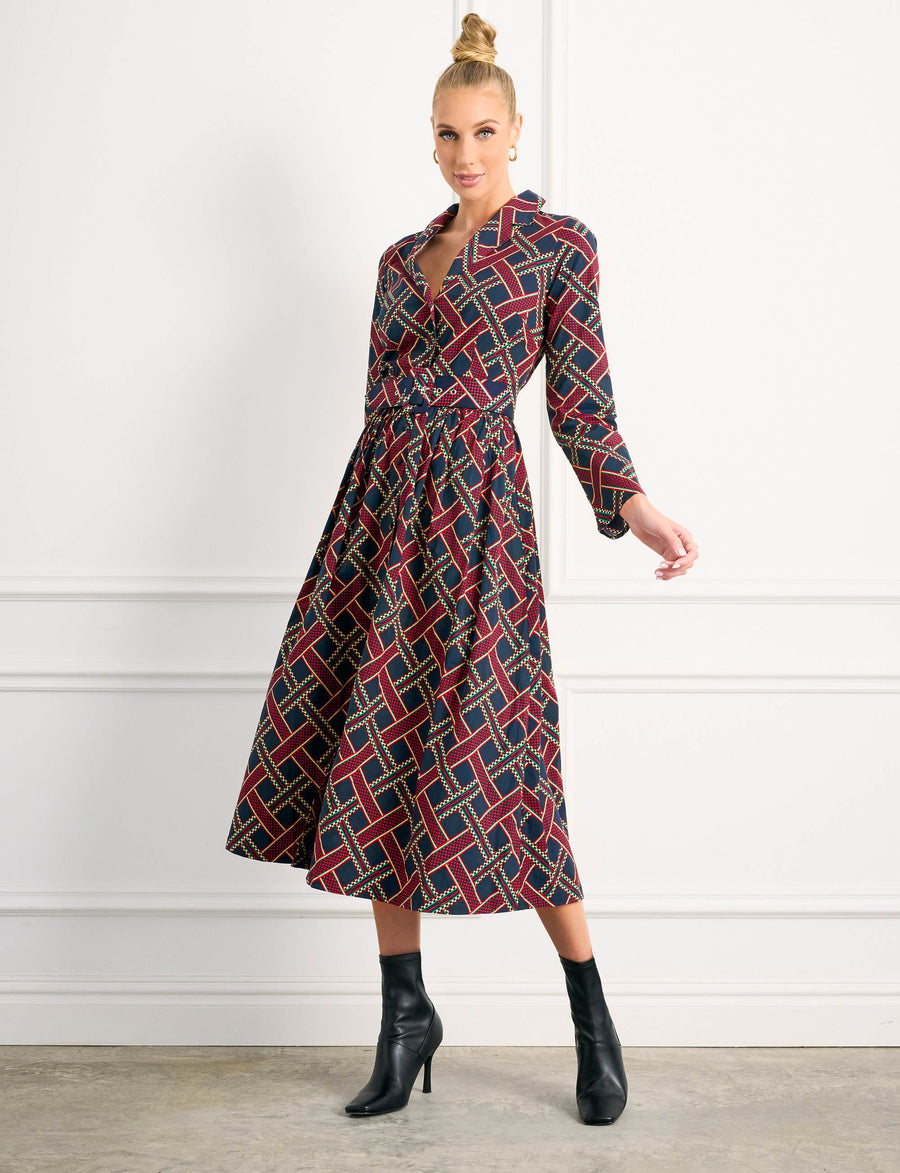 Rose 'Deco Delight' Midi Shirtdress