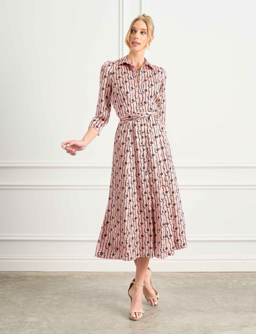 Cara 'Stairway to Heaven' Limited Edition 100% Silk Midi Shirtdress