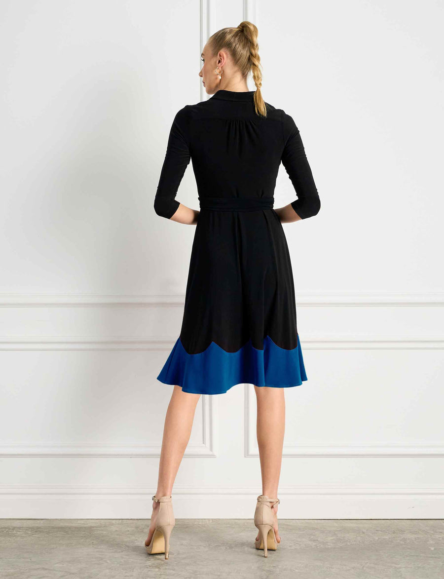 Susanna 'Aqua' Shirtmaker Knee Length Dress