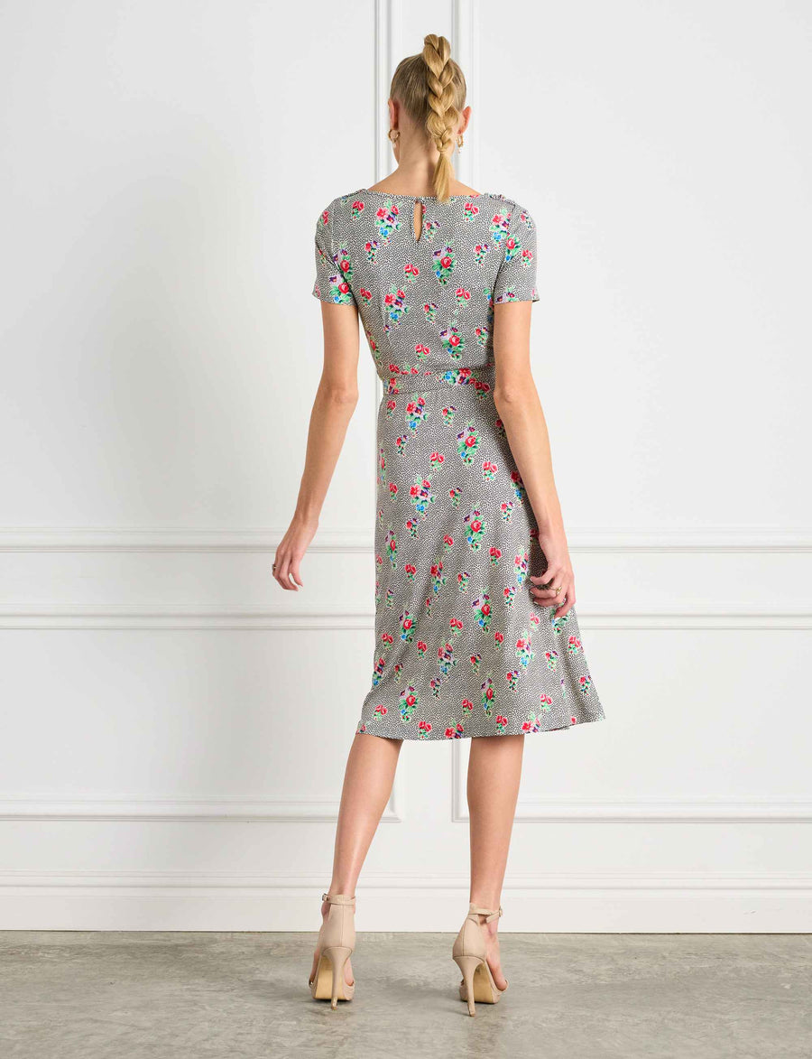 Matilde 'High Tea' Sheath Midi Dress With Belt