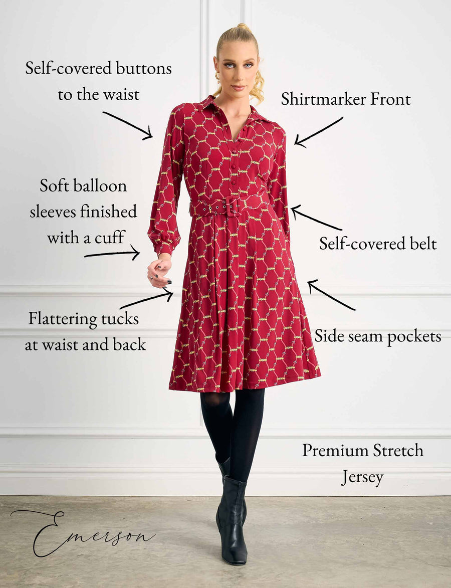 Emerson 'Buckle Up' Shirtmaker Dress with Belt