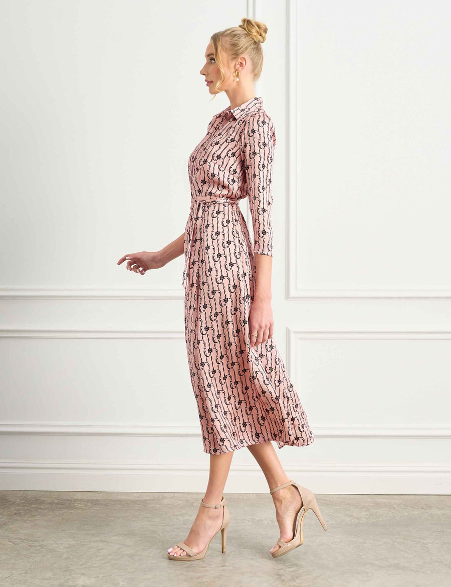 Cara 'Stairway to Heaven' Limited Edition 100% Silk Midi Shirtdress