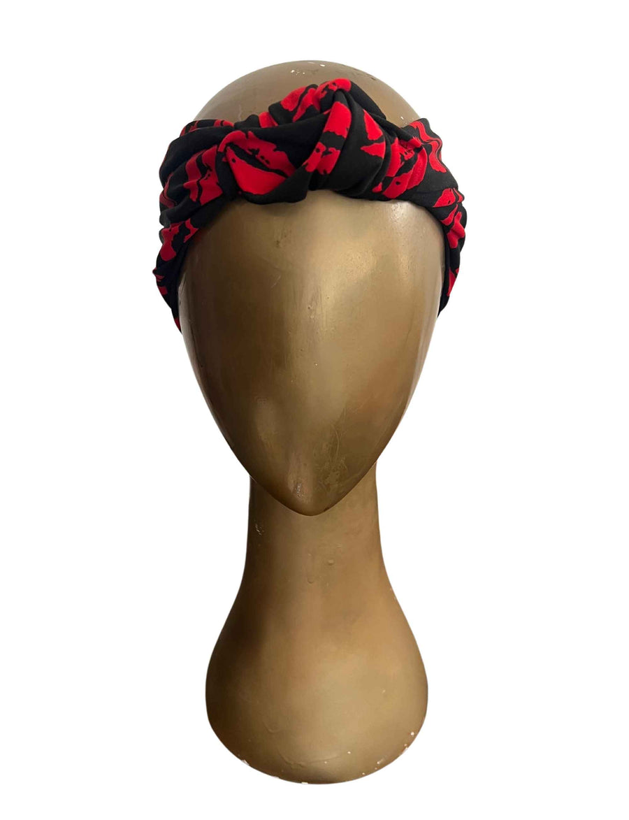 Knotted Hair Turban - 'Kiss Kiss'