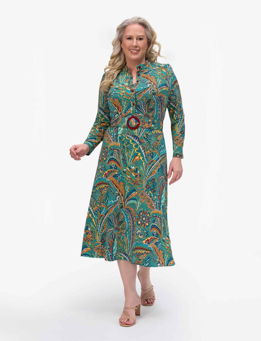 Esha 'Perfume River' Shirtmaker Dress with Belt NEW ARRIVAL