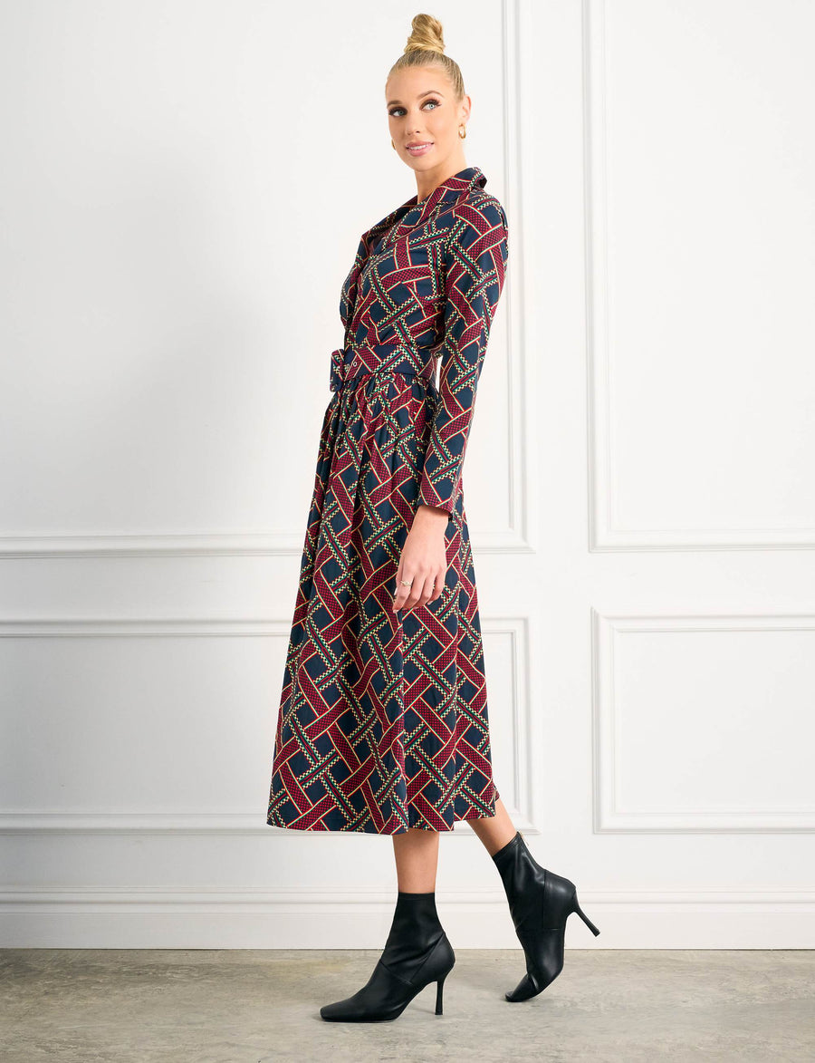 Rose 'Deco Delight' Midi Shirtdress