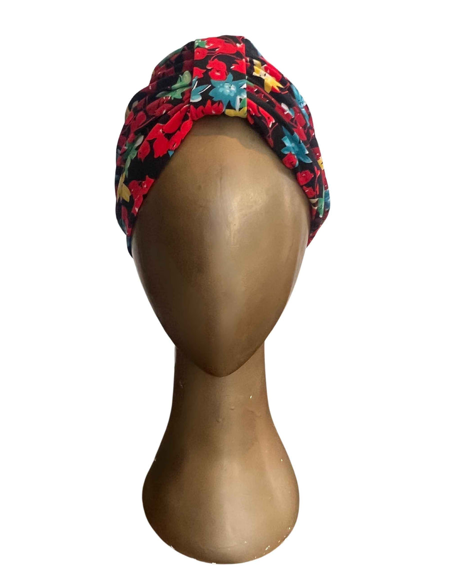 Printed Jersey Hair Turban 'Autumn Leaves'