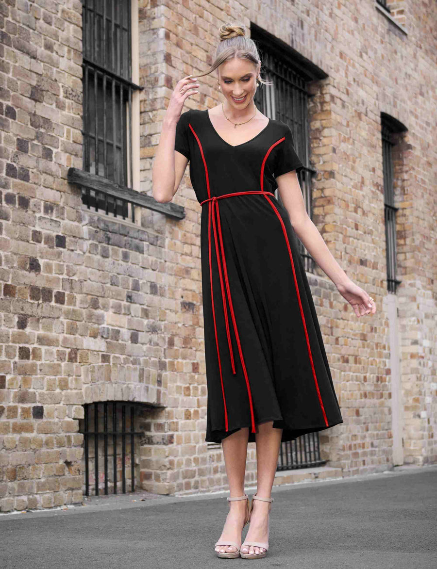 Patricia 'Red' Swing Sheath Dress