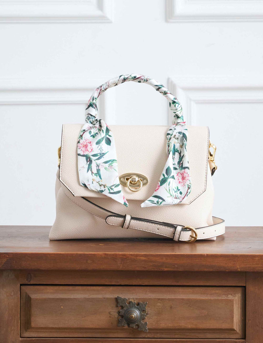 True Love Satchel Handbag in Vanilla Cream