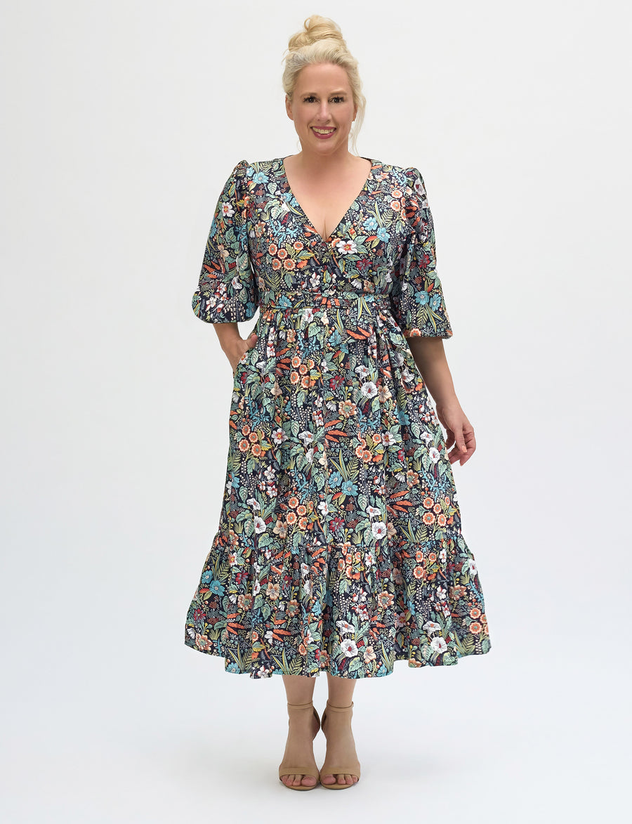 Maree 'Woodland Stroll' Loose Fit Double Tiered Dress NEW ARRIVAL