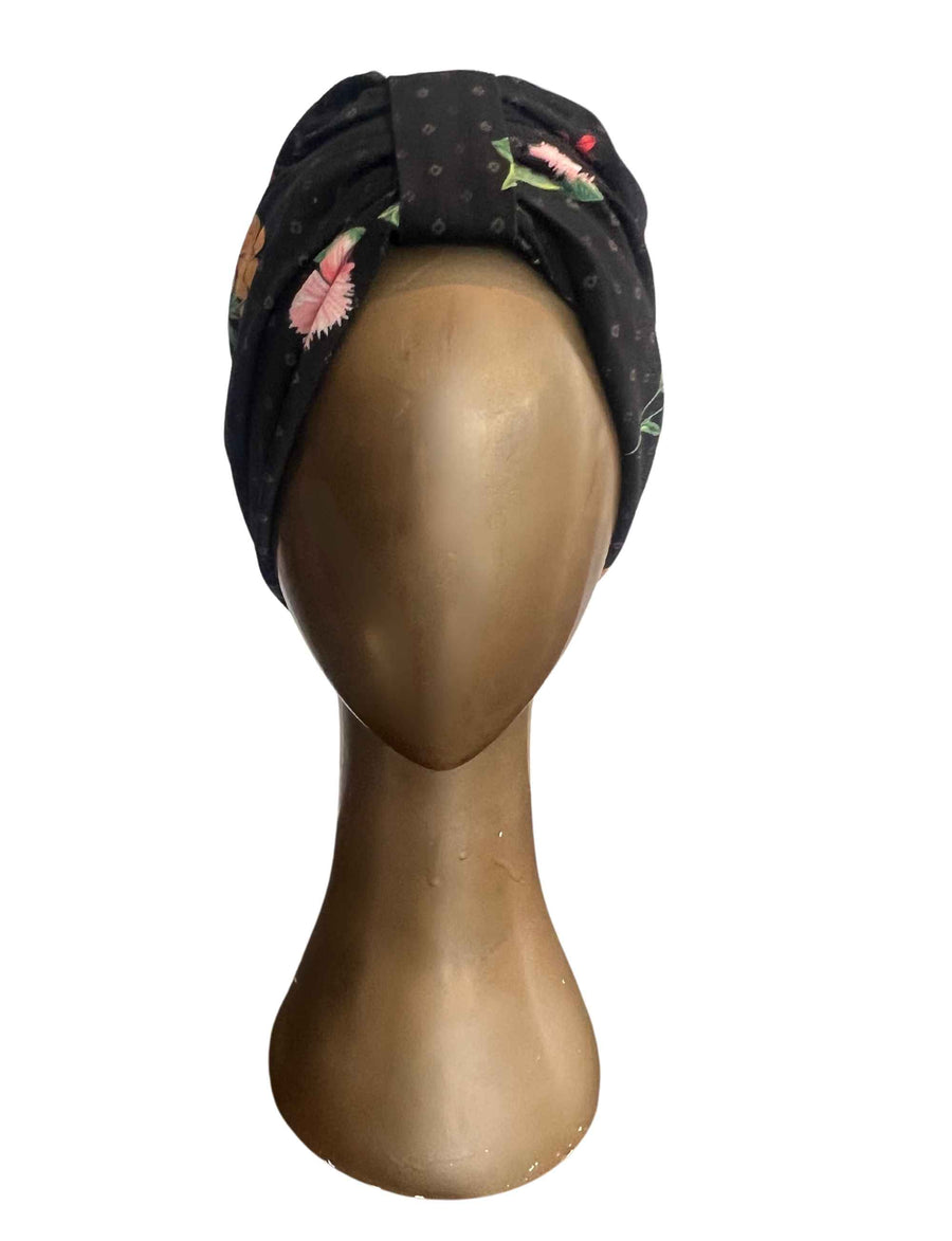 Printed Jersey Hair Turban 'Scattered Floral'