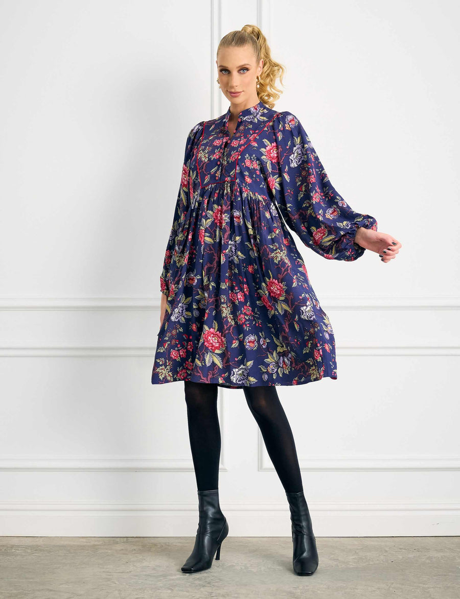 Lidia  'Pomegranate' Loose Fit Shift Dress
