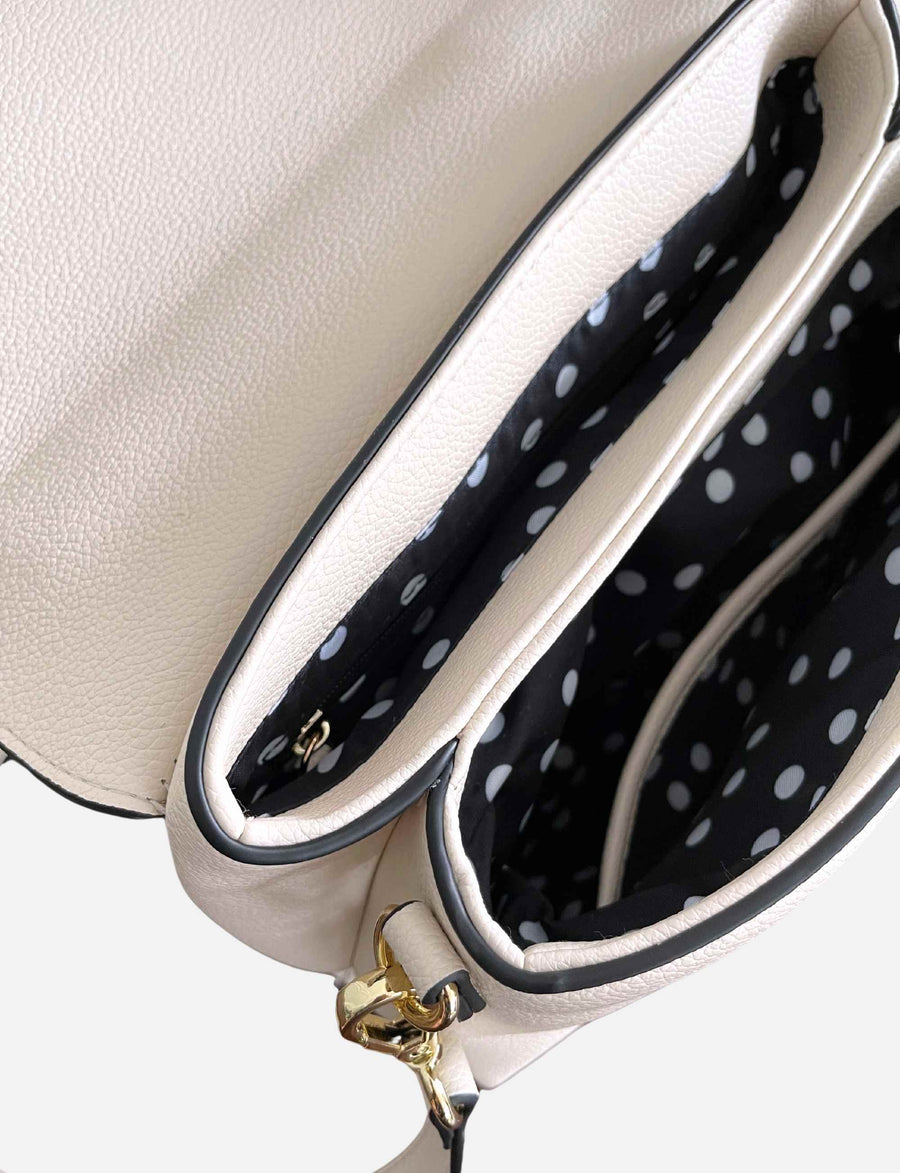 True Love Satchel Handbag in Vanilla Cream