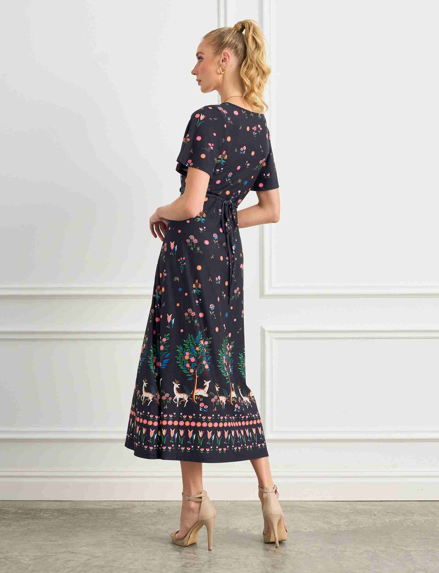 Sandy 'Deer park' Sheath Midi Dress