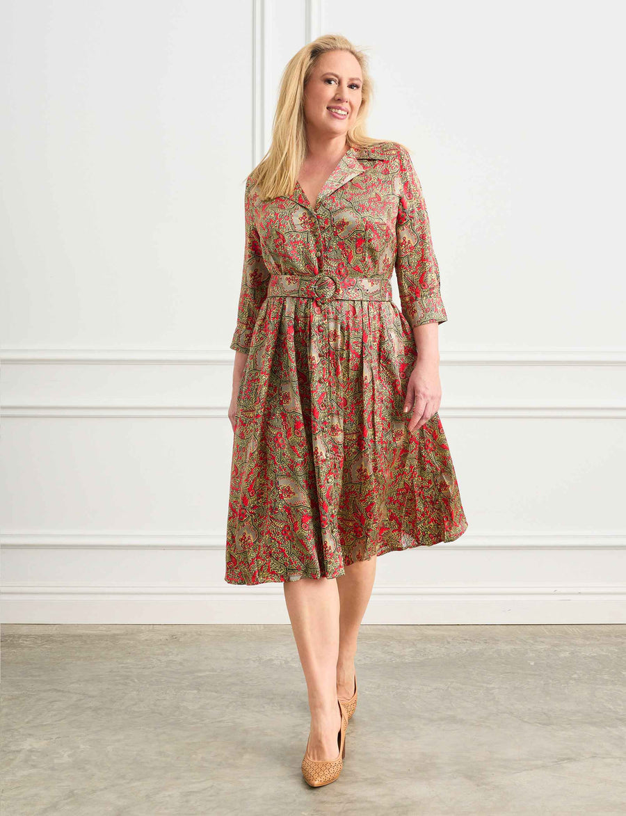 Demi 'Belle Epoch' Limited Edition 100% Silk Shirtdress