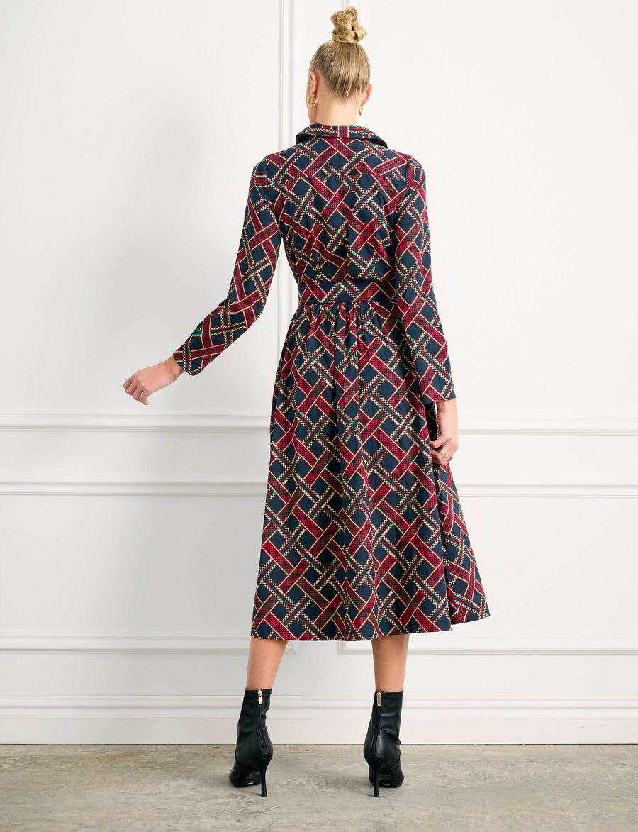 Rose 'Deco Delight' Midi Shirtdress