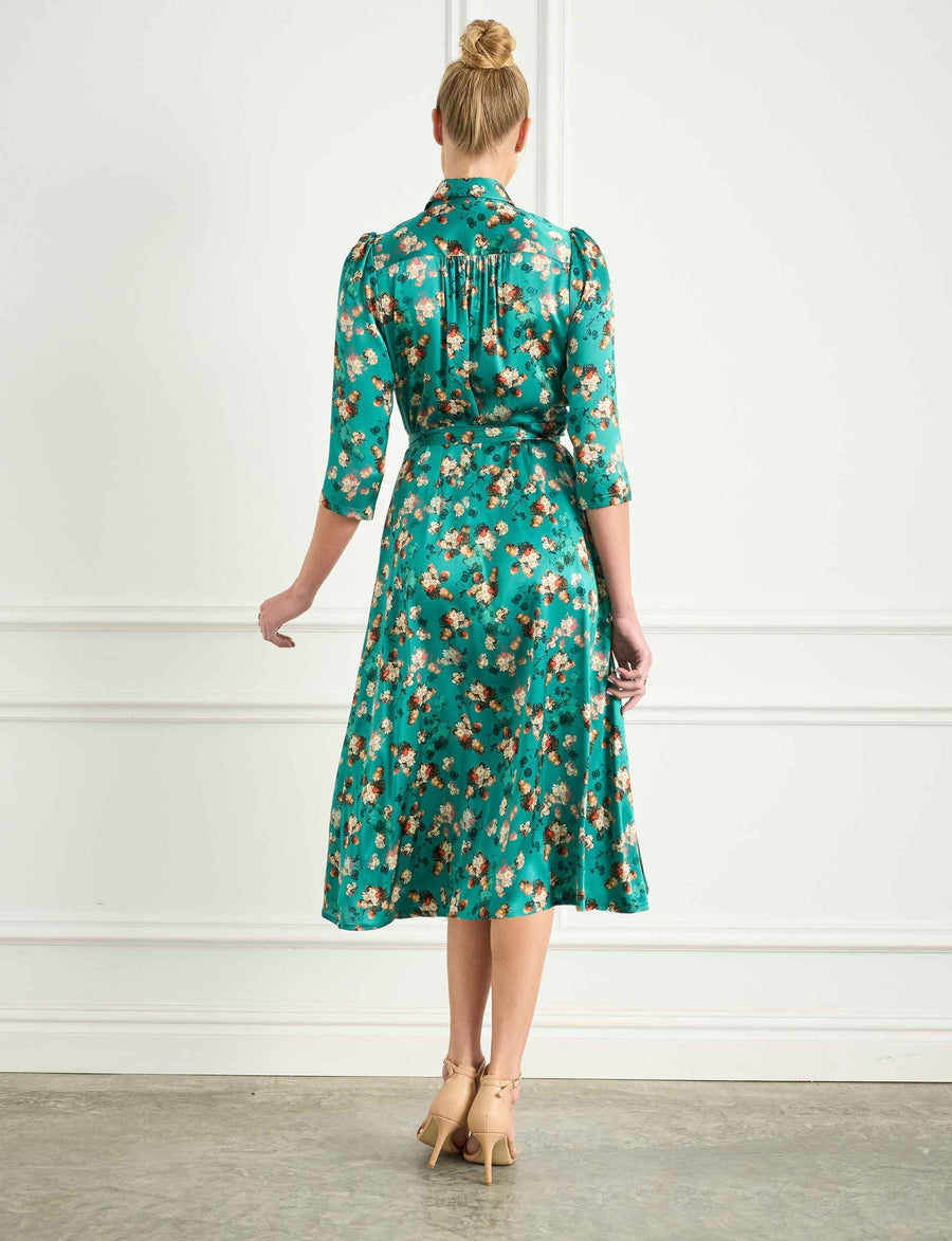 NEW Theyre 'Peony Posey' Limited Edition 100% Silk Shirtdress