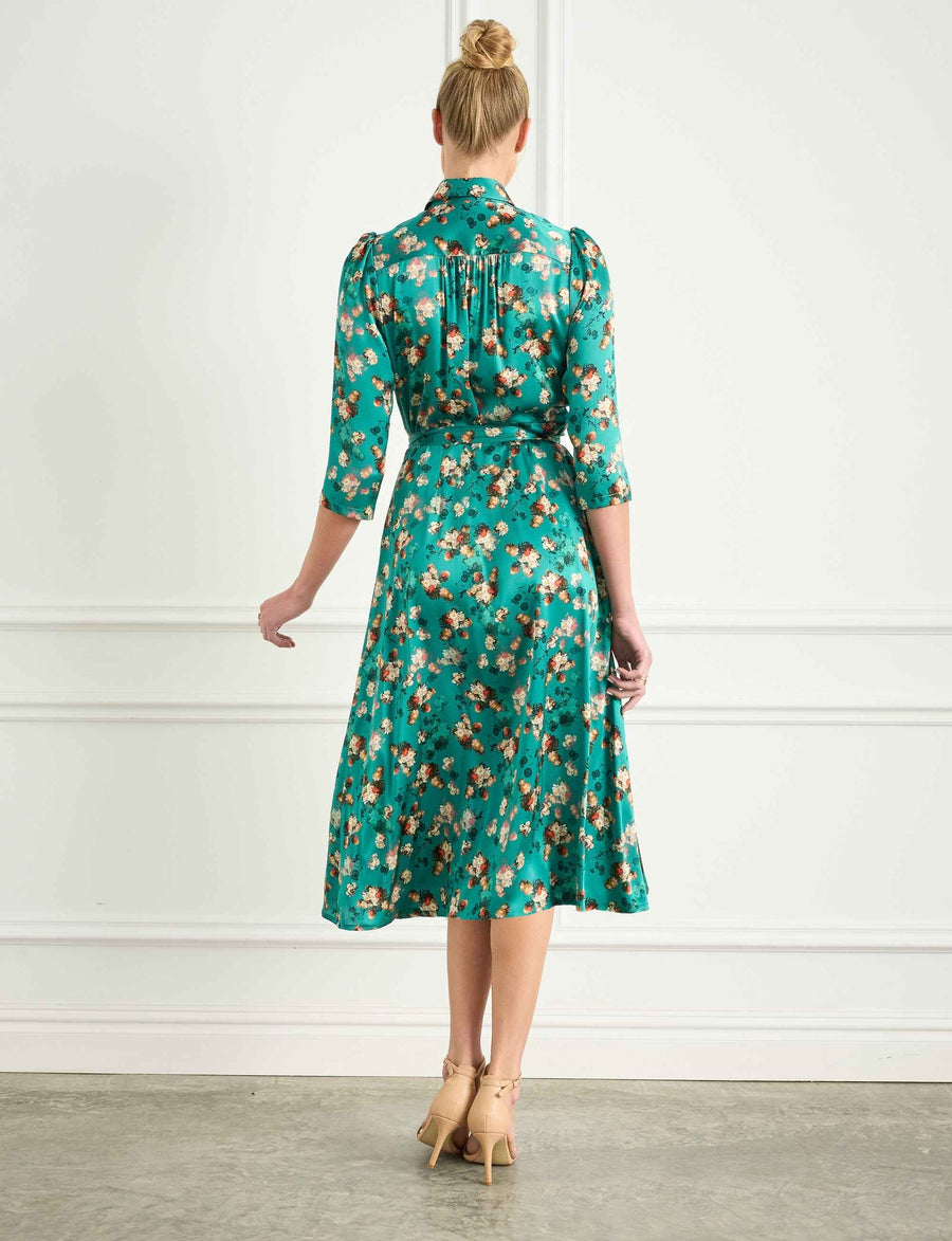 Theyre 'Peony Posey' Limited Edition 100% Silk Shirtdress