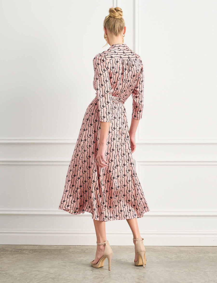 Cara 'Stairway to Heaven' Limited Edition 100% Silk Midi Shirtdress