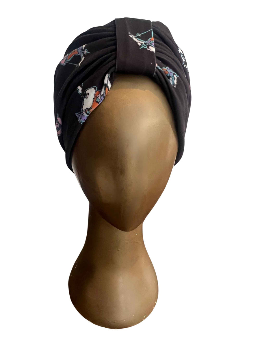 Printed Jersey Hair Turban 'Sweater Season'