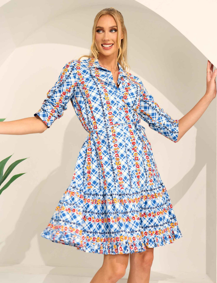 Meadow 'Picnic Days' Knee Length Shirtmaker Dress