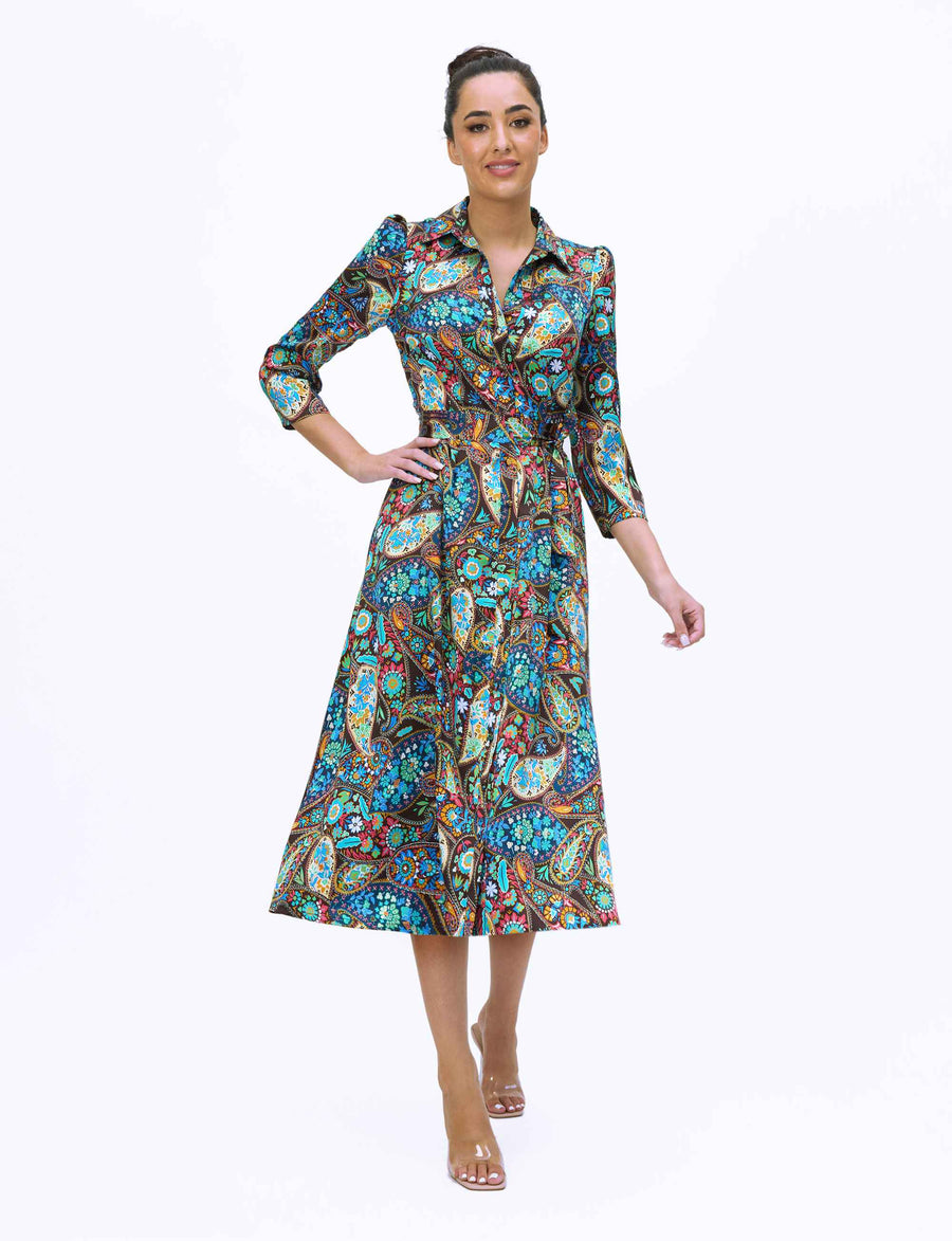 Paisley 'Kashmir' Limited Edition 100% Silk Shirtdress