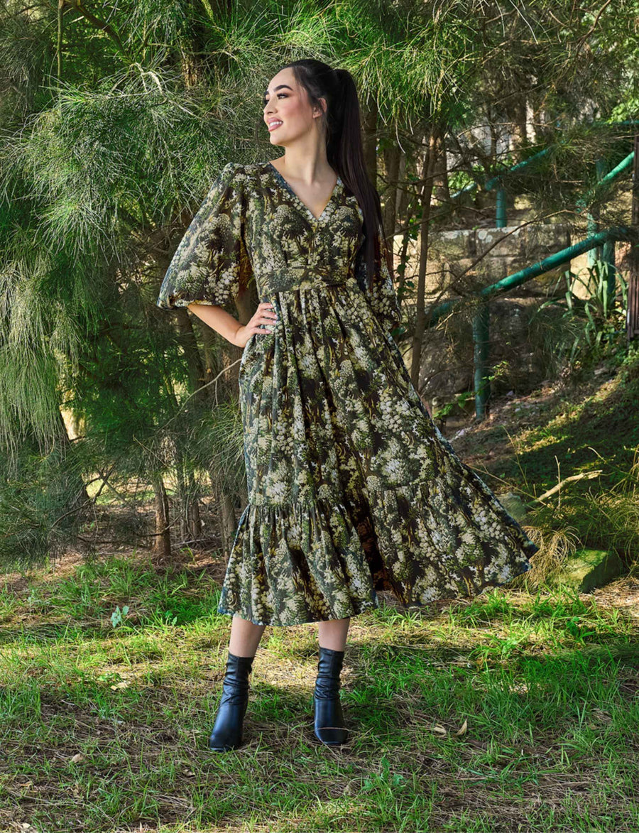 Siera 'Into The Woods' Loose Fit Double Tiered Dress NEW ARRIVAL