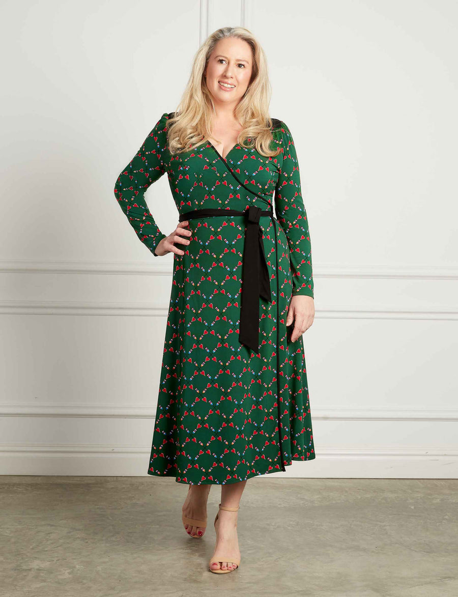 Cammie Cross My Heart True Wrap Midi Dress Leona Edmiston