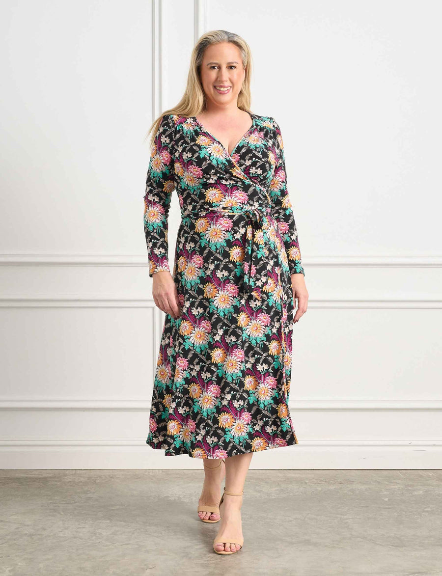 Bell 'Darling Dahlias' True Wrap Midi Dress FINAL SALE